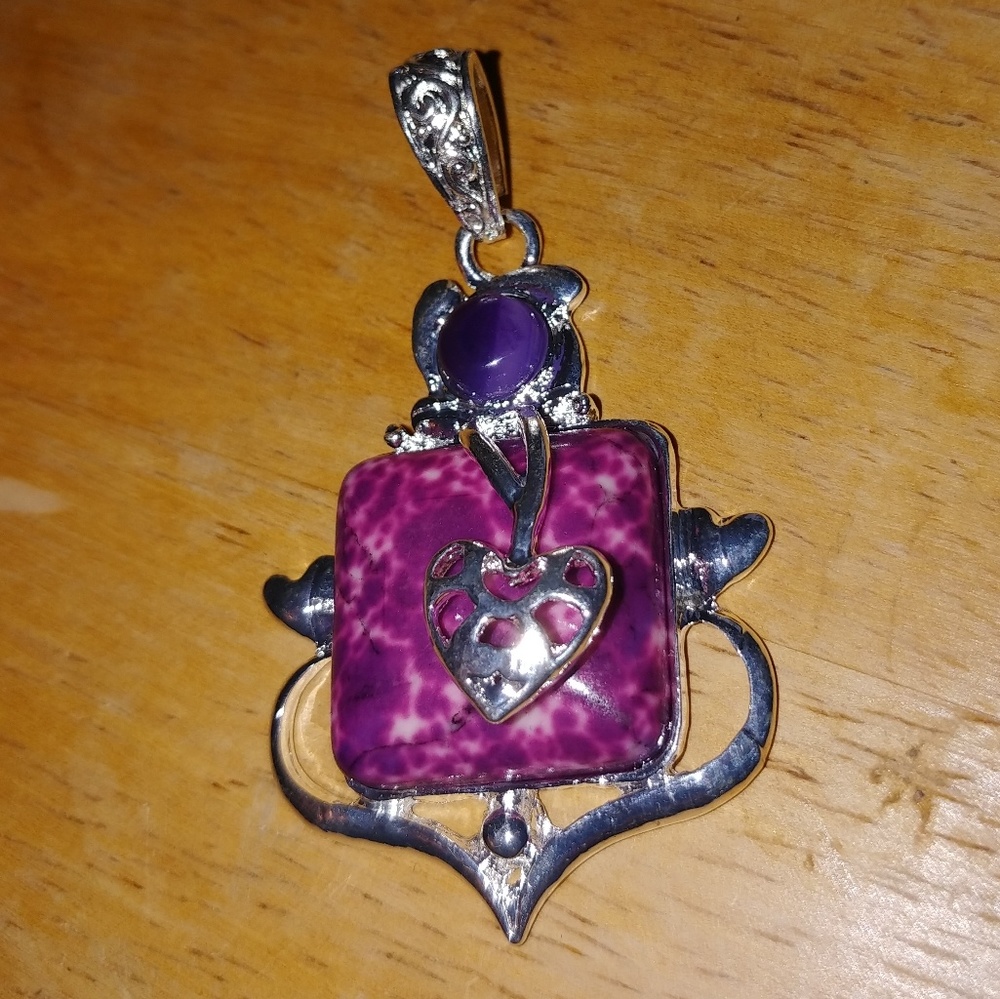 Purple turquoise pendant